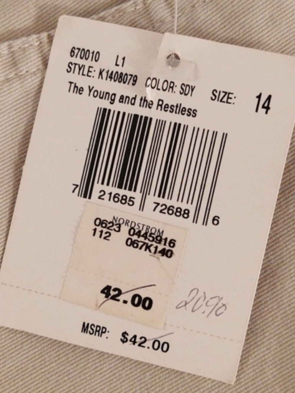 Beige Casual Straight-Leg Pants - Picture 9 of 10